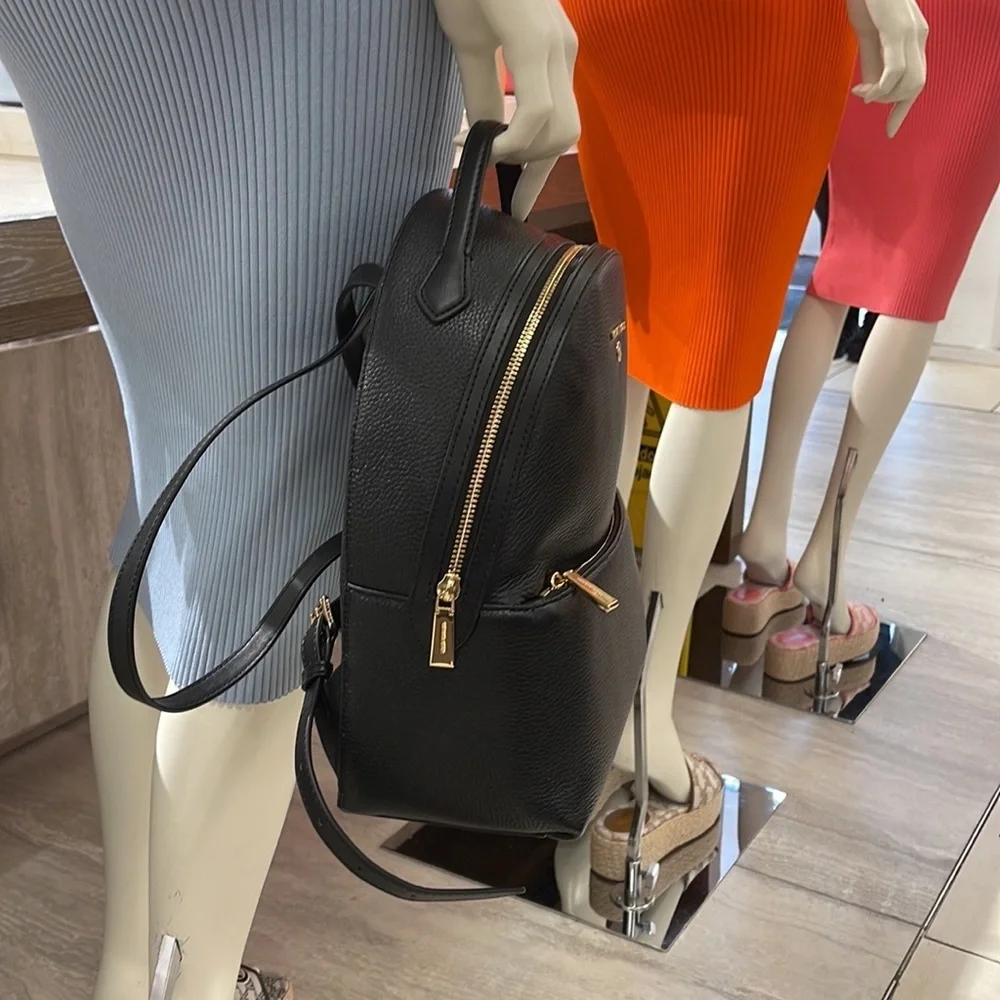 Michael Kors Womens Valerie Medium Logo Backpack 30F2G9VB2B  Black NWT